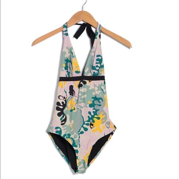 MISSONI Printed Halter One-Piece Swimsuit, Size 42 Euro (8 US) Multi Color,‎ NWT - Picture 4 of 15